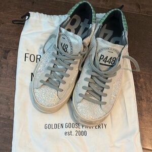 P448 Glitter Blue Low-Top
Sneakers Size 40